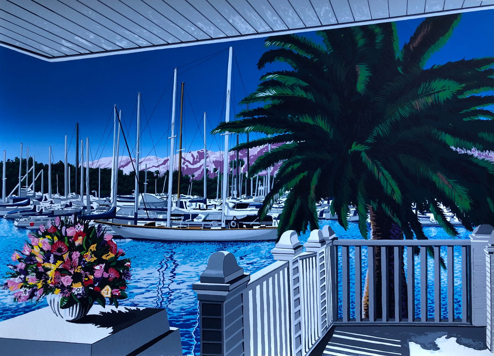 Robert Blumhagen "Santa Barbara Harbor" Signed Seri AP/LE (1 of 5)