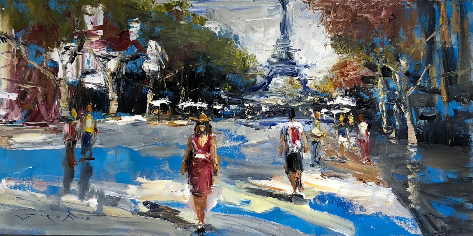 Jorn Fox (Untitled - Eiffel Tower) Signed Original Oil - Impressionist (1 of 5)