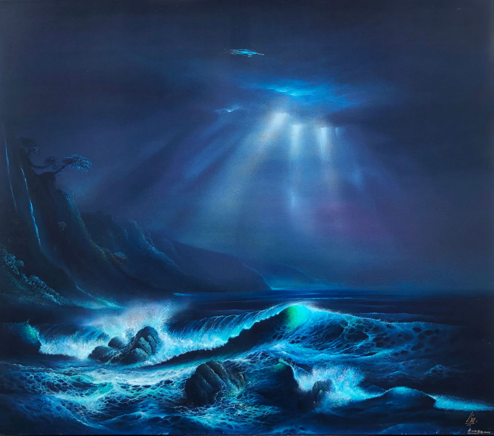 Arie Yosef "Break in the Moon Light" Signed Original Oil (1 of 4)