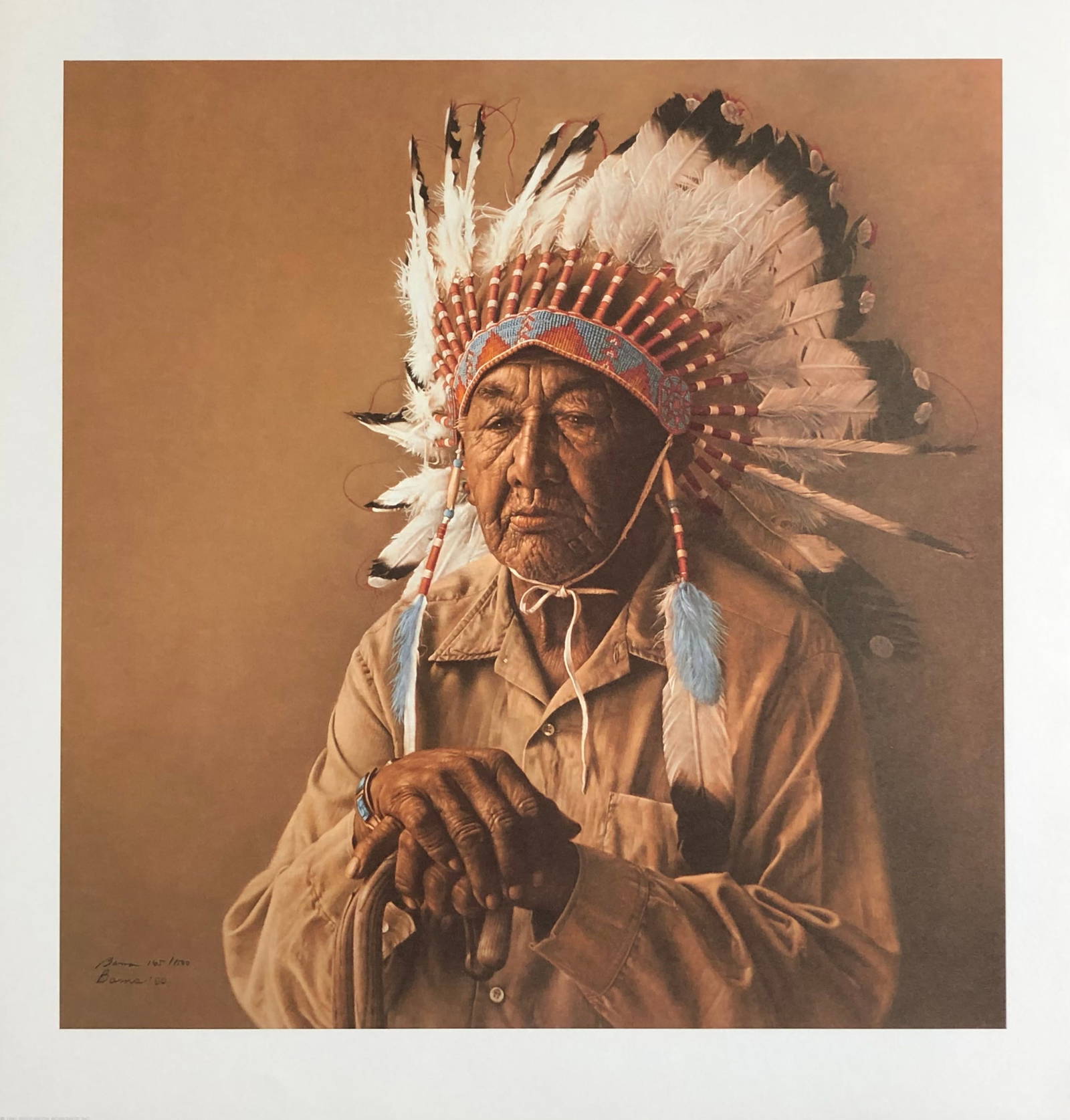James Bama "old Arapaho Storyteller" Signed Litho Le Auction