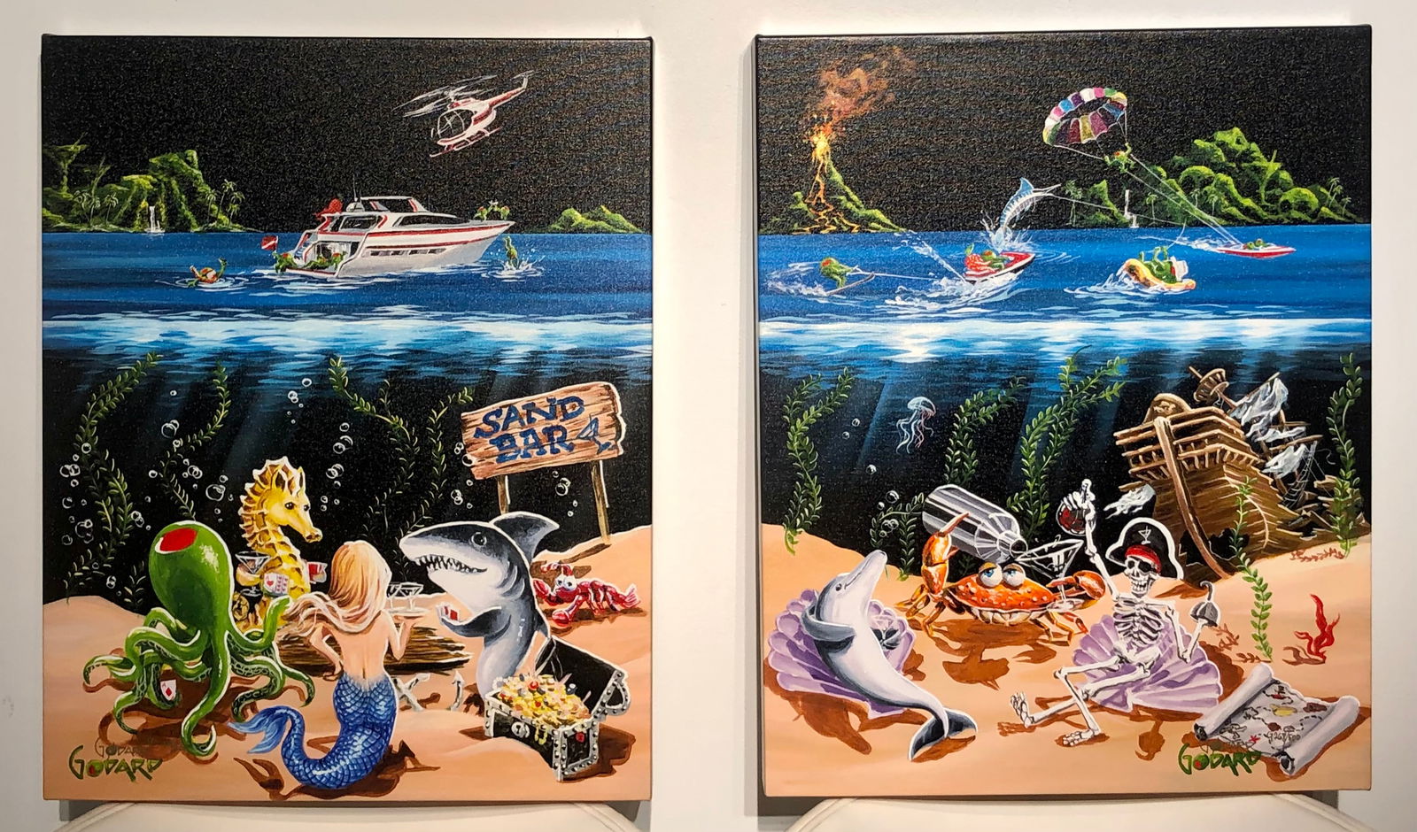 Michael Godard "Sandbar I & Sandbar II" Signed Giclee LE w/COA (1 of 13)