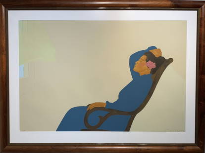 Pegge Hopper "Hana Morning" Signed Serigraph LE in Koa Frame: Artist: Pegge Hopper Title: Hana Morning Medium: Serigraph on Paper Limited Edition: 63/300 Art Dimensions: 30 H x 43 W inches Framed Dimensions: 40 H x 54 W inches ARTIST BIO: Born in