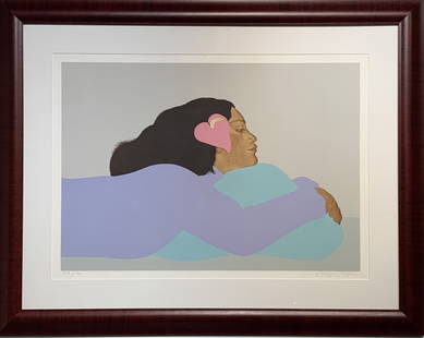 Pegge Hopper (Untitled - Figurative) Signed Serigraph LE: Artist: Pegge Hopper Title: Untitled (Figurative) Medium: Serigraph on Paper Limited Edition: 150/179 Art Dimensions: 22 H x 30 W inches Framed Dimensions: 31 H x 40 W inches ARTIST BIO: 