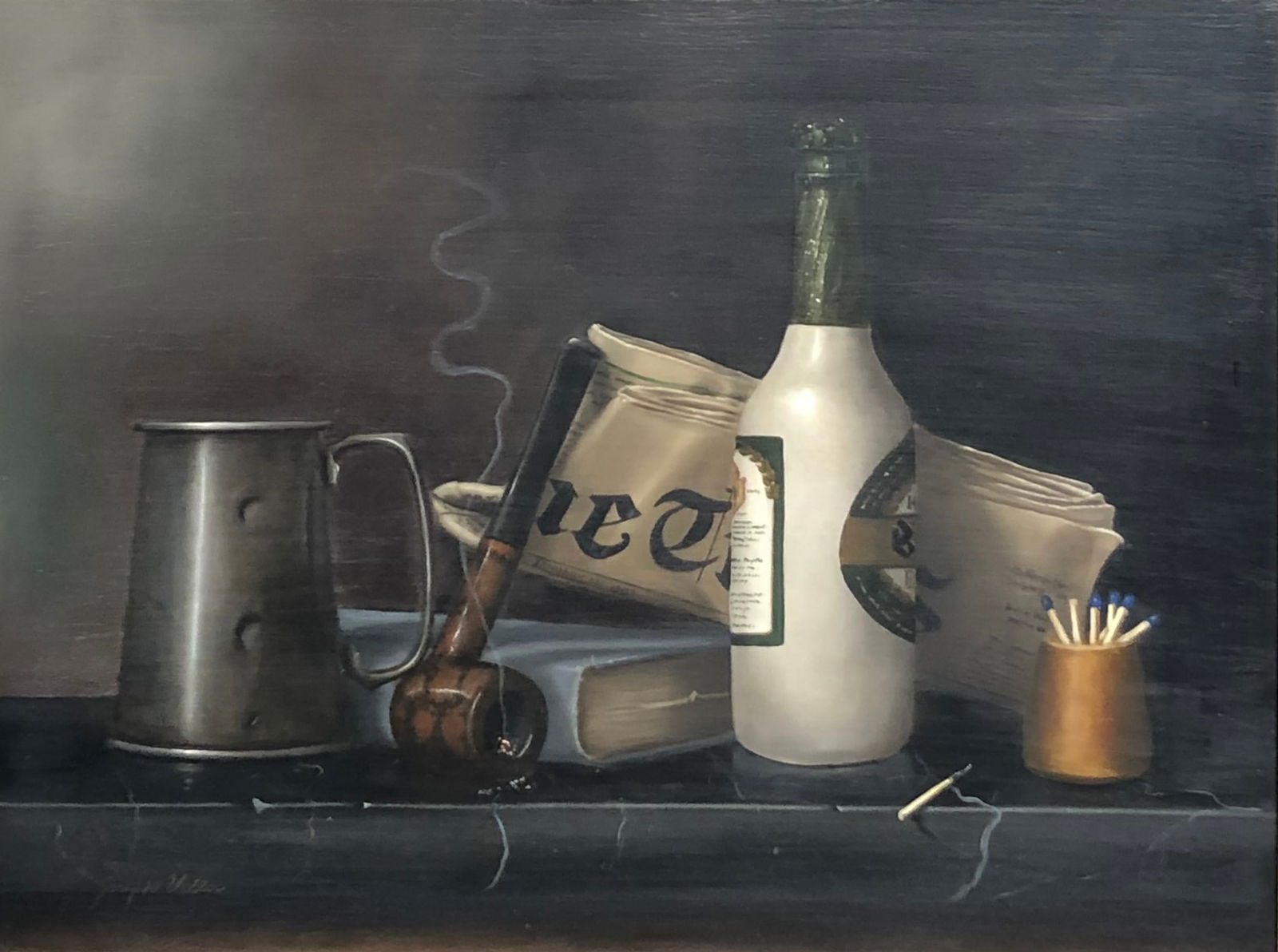 Joseph Villa (Untitled - Still Life) Signed Original Oil (1 of 8)