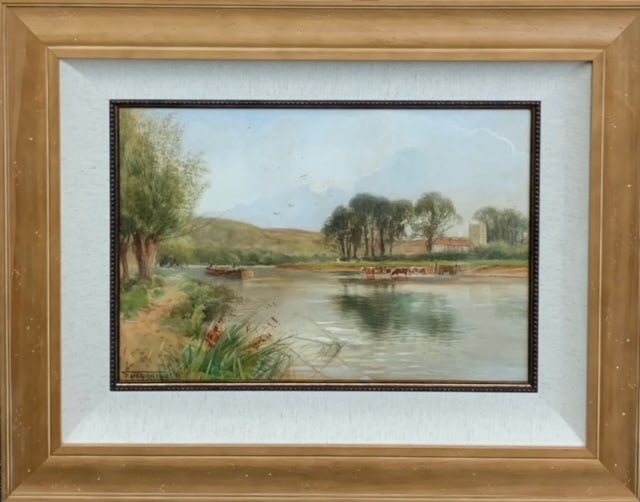Henry Charles Fox Signed Original: Artist: Henry Charles Fox Title: Untitled Medium: Original Watercolor Art Dimensions: 14 H x 21 W inches Framed Dimensions: 26 H x 33 W inches ARTIST BIO: He