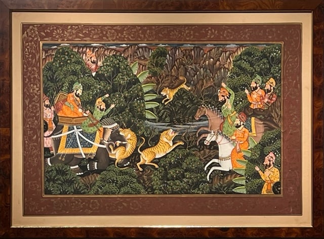 Batik Painting Original Oil on Silk with Real Gold Leaf (1 of 7)