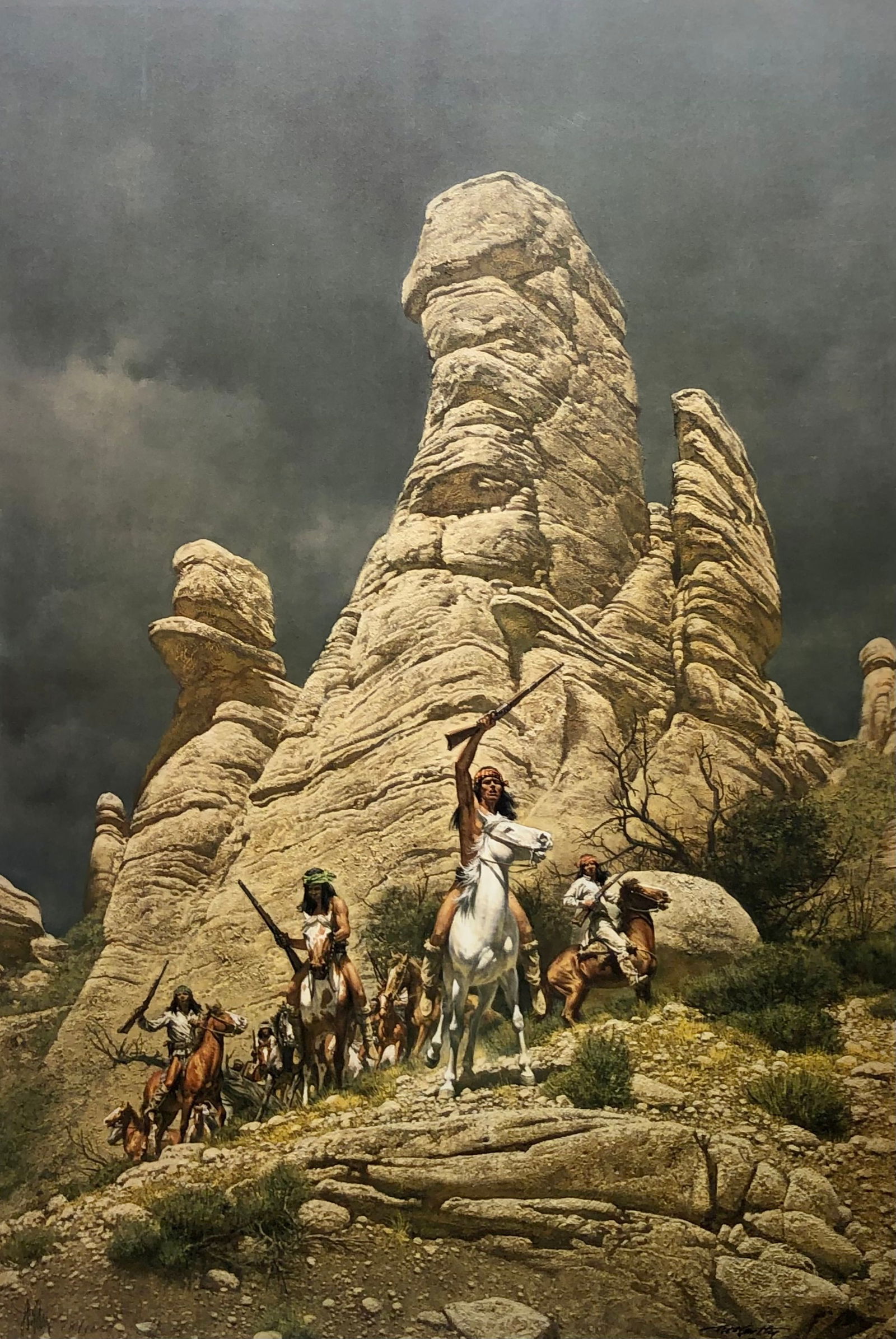 Frank McCarthy "The Savage Taunt" Signed Lithograph (1 of 5)