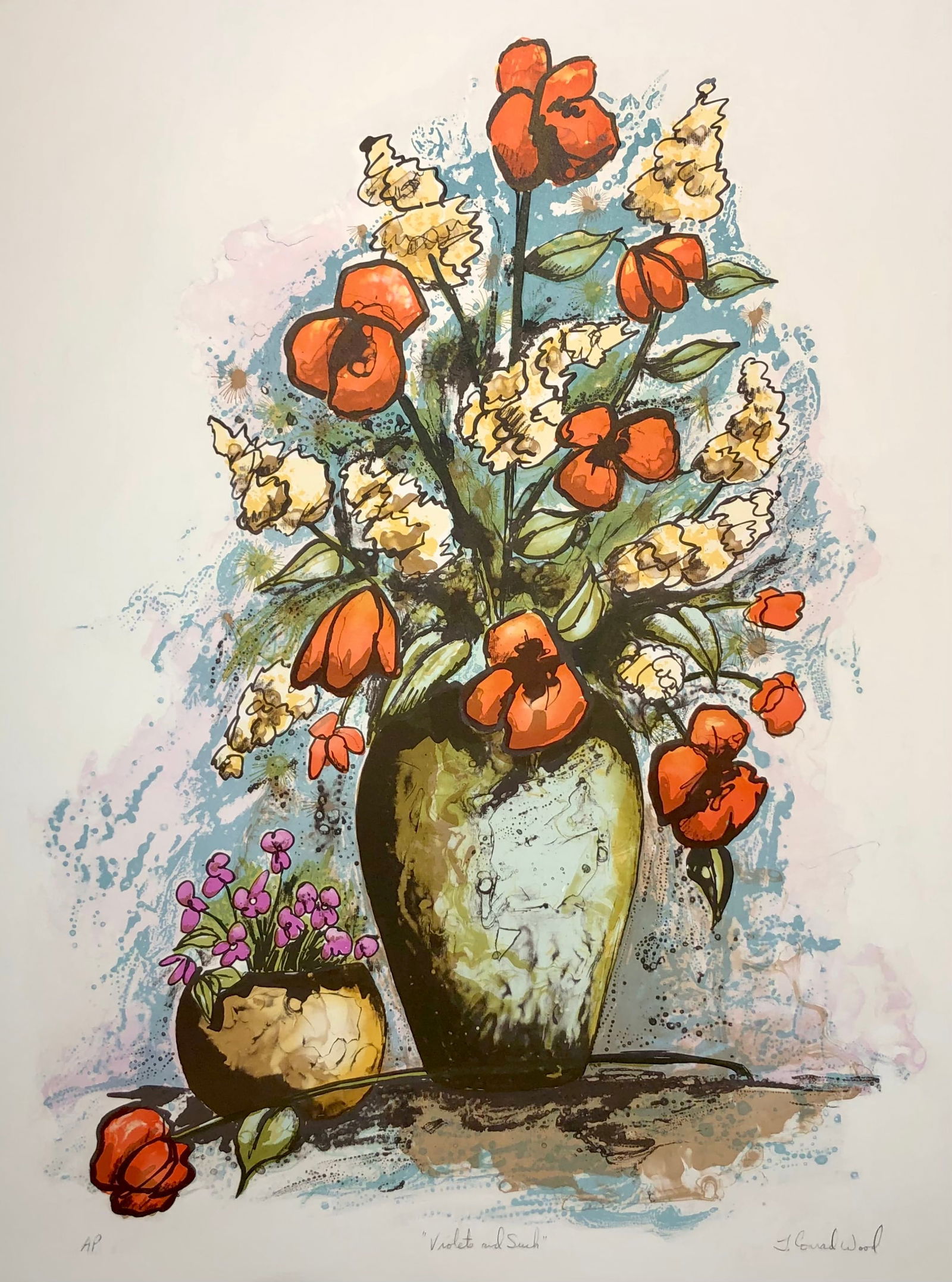 T. Conrad Wood "Violet and Such" Signed Litho AP (1 of 4)