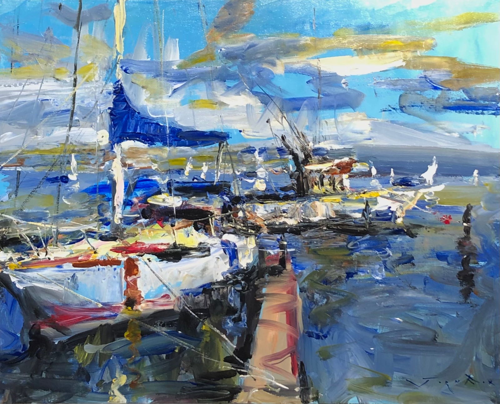Jorn Fox (Impressionist - Nautical) Signed Original Acrylic (1 of 5)