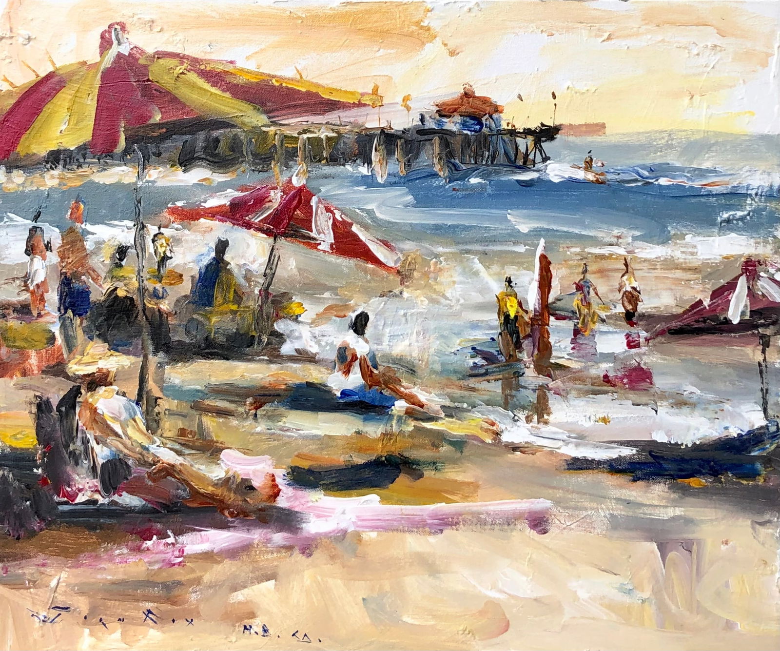 Jorn Fox (Huntington Beach, CA) Signed Original Arcylic - Impressionist (1 of 3)