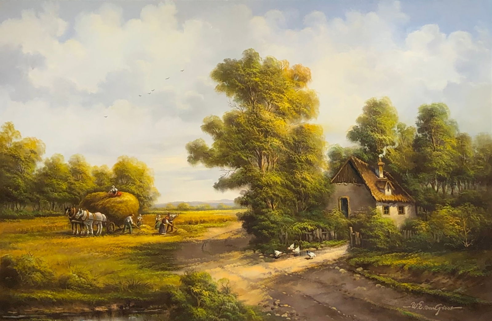 W. Van Groot (Untitled - Landscape) Signed Original Oil (1 of 7)