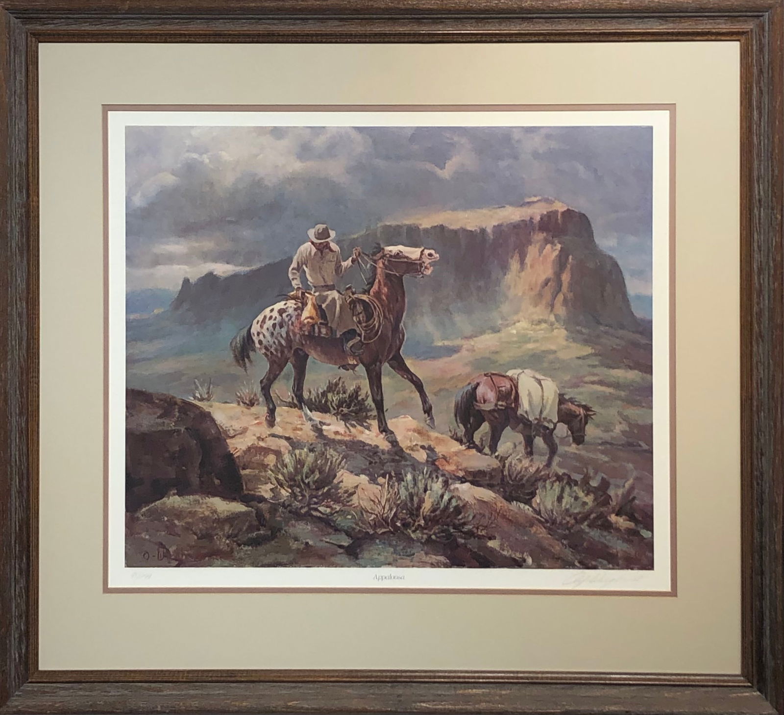 Olaf Wieghorst "Appaloosa" Signed Lithograph LE (1 of 7)