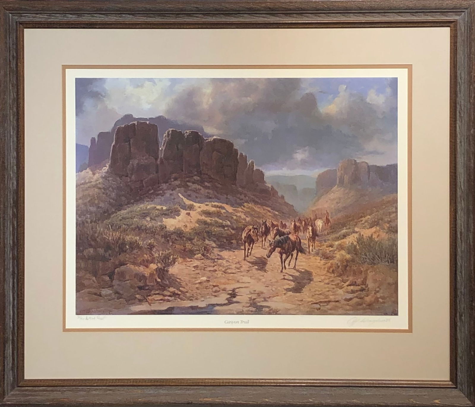 Olaf Wieghorst "Canyon Trail" Signed Lithograph AP/LE (1 of 7)