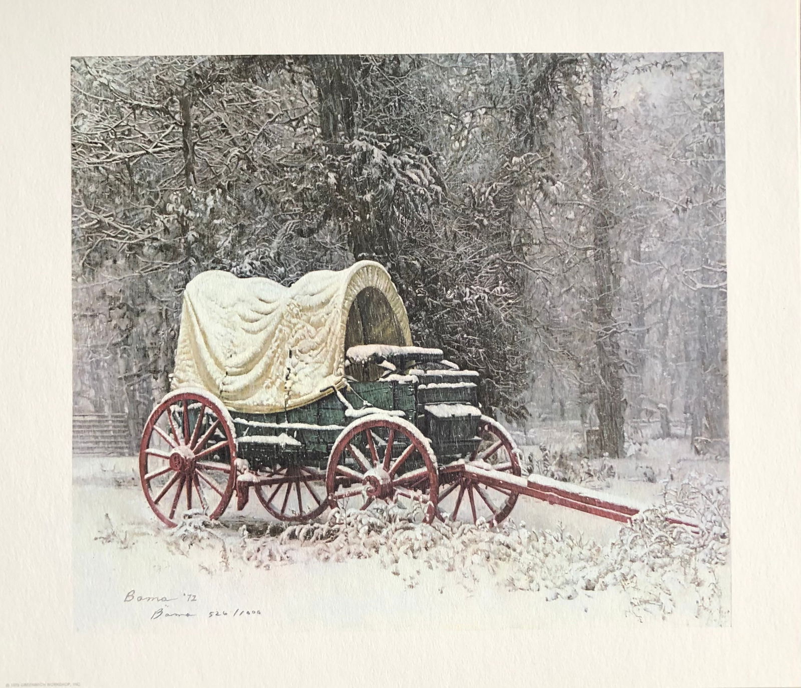 James Bama "Chuck Wagon in the Snow" Signed Litho LE (1 of 5)