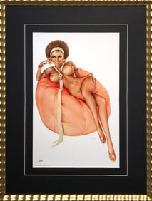 Alberto Vargas "Vargas Girl, Playboy Illustration, January 1973" Hand-Signed Lithograph (1981)