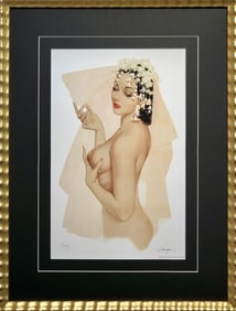 Alberto Vargas "Vargas Girl in Wedding Veil" Hand-Signed Lithograph (1981)