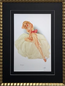 Alberto Vargas "Pink Sash" Hand-Signed Lithograph (1981)