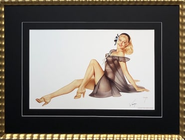 Alberto Vargas "2 of Hearts, playing card" Hand-Signed Lithograph (1981)