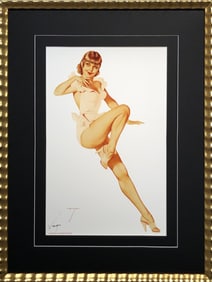 Alberto Vargas "10 of Hearts, playing card" Hand-Signed Lithograph (1981)