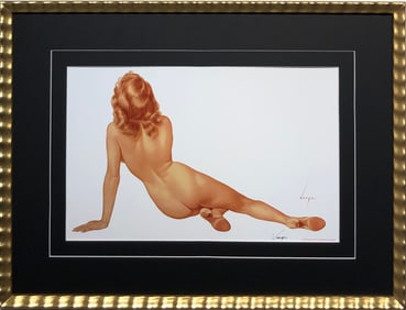 Alberto Vargas "Her Back View" Hand-Signed Lithograph (1981)