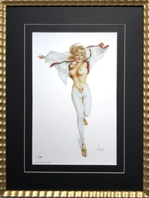 Alberto Vargas "Vargas Girl, Playboy Pin-Up August 1967" Hand-Signed Lithograph (1981)