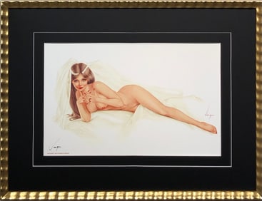 Alberto Vargas "Reclining Bride" Hand-Signed Lithograph (1981)