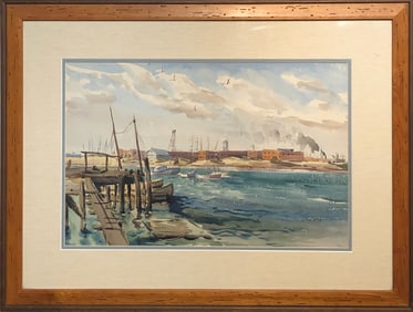 Ralph Baker (Impressionist - Coastal Seacape) Signed Original Watercolor