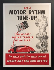 Vintage Automotive Ad Poster "Motor Rythm Tune-Up"