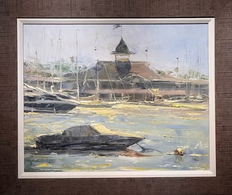 Jorn Fox Impressionist Signed Oil and Acrylic on Canvas