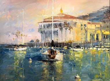 Jorn Fox (Catalina Casino) Signed Original Oil