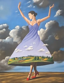 Rafal Olbinski "Textual Of Casual Desire" Lithograph - Surrealist