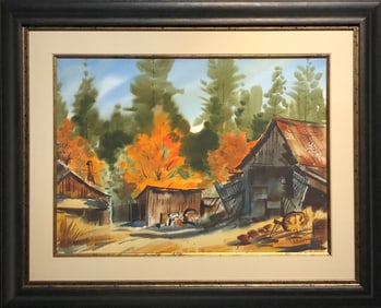 Ralph Baker (Impressionist - Landscape) Signed Original Watercolor