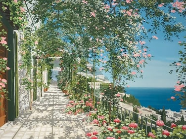 Liliana Frasca "Villa Angelica" Signed Serigraph LE - Impressionist