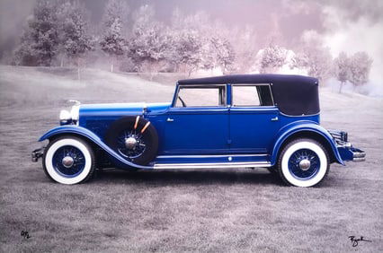 Breck Rothage 1931 Lincoln K211 Framed Metallic Signed