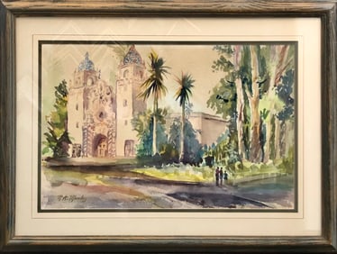 R.H. Manley "Balboa Park" Signed Original Watercolor