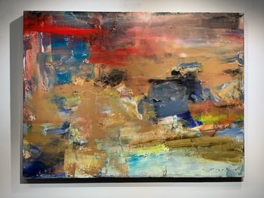 Jorn Fox Abstract Signed Original Oil and Acrylic