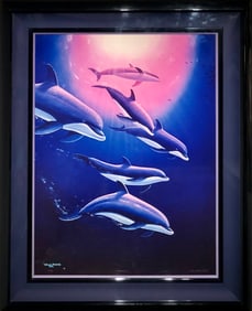 Robert Wyland "Dolphin Tribe" Signed Cibachrome LE
