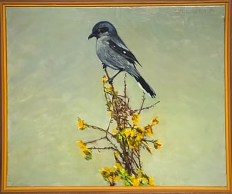 Jan Kasprzycki (Leggerhead Shrike) Signed Original Oil 1975