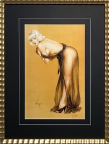 Alberto Vargas "Please Don't Peek Until I Finish Dressing" Hand-Signed Lithograph (1981)
