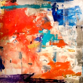 Jorn Fox Abstract Signed Original Acrylic