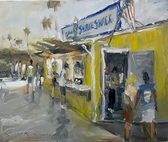 Jorn Fox "Shake Shack" (Crystal Cove, CA) - Signed Original Oil