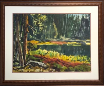 Ralph Baker (Impressionist - Landscape) Signed Original Watercolor