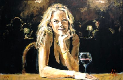 Fabian Perez "First Blonde" Signed Giclee LE