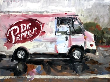Jorn Fox "Dr. Pepper" Signed Original Acrylic - Impressionist