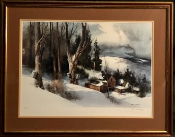 Tom Nichols "Boiling Time" Lithograph on Paper Signed