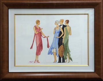 Marv Brehm "A Night At The Ball" Original Gouache Signed