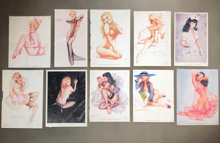 Olivia De Beradinis (10 Pin-Up Ladies) Lithographs