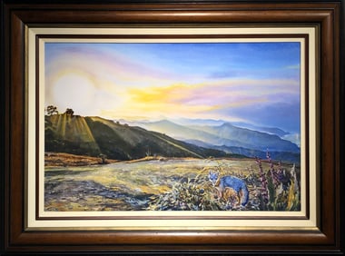 Ruth Mayer "Island Fox" Signed Mixed Media LE