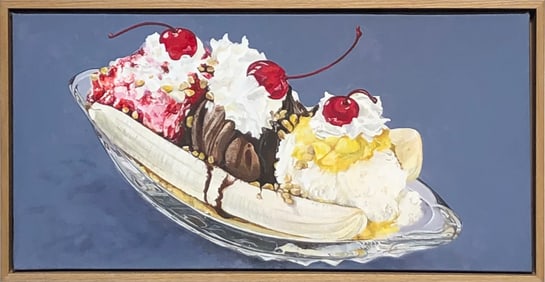 Michelle Michael "Banana Slpit II" Signed Original Acrylic