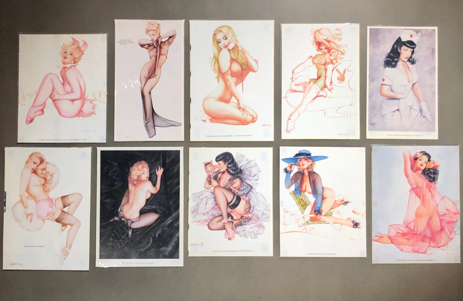 Olivia De Beradinis (10 Pin-Up Ladies) Lithographs: Artist: Olivia De Beradinis Title: Set of 10 Pin-Up Ladies Medium: Lithograph on Paper Art Dimensions: 10 H x 8 W inches ARTIST BIO: Olivia De Berardinis has been working